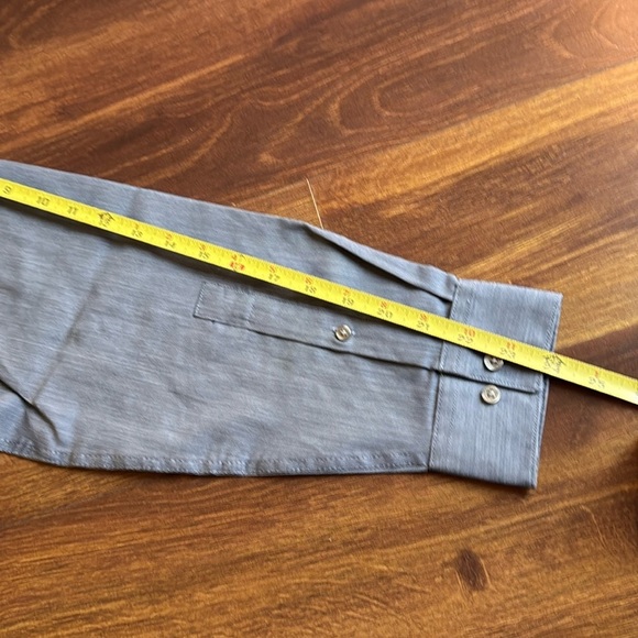 Calvin Klein Non Iron Button Down Dress Slim Fit Dress Shirt Size 16 1/2 32-33 - Picture 8 of 9